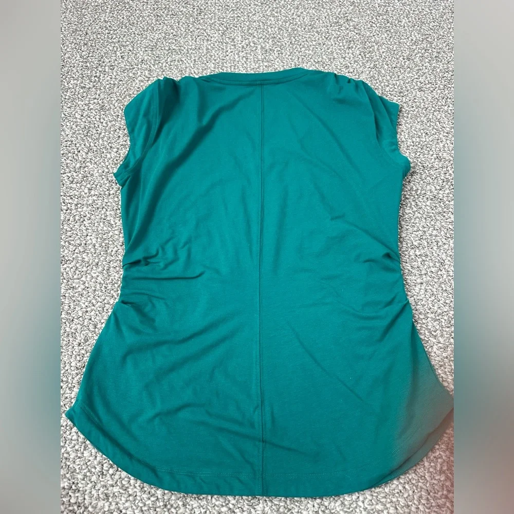 Athleta Outbound V Neck Tee-Emerald Green - Picture 4 of 6